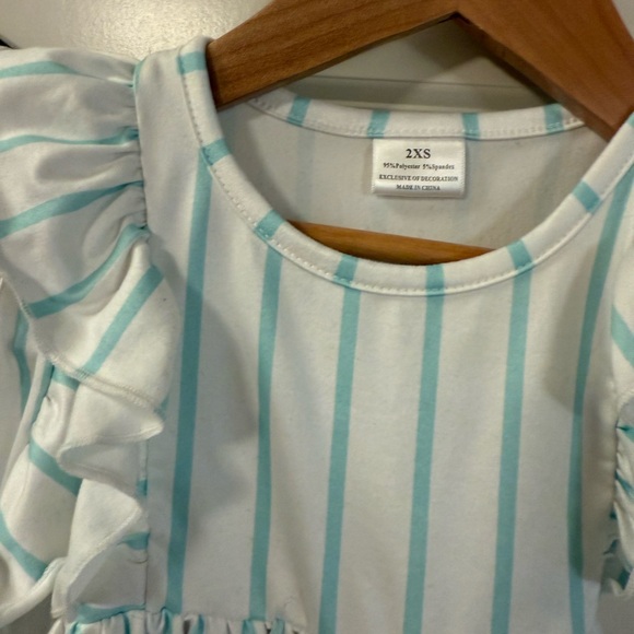 Matching Striped Ruffle Dresses - Picture 4 of 4